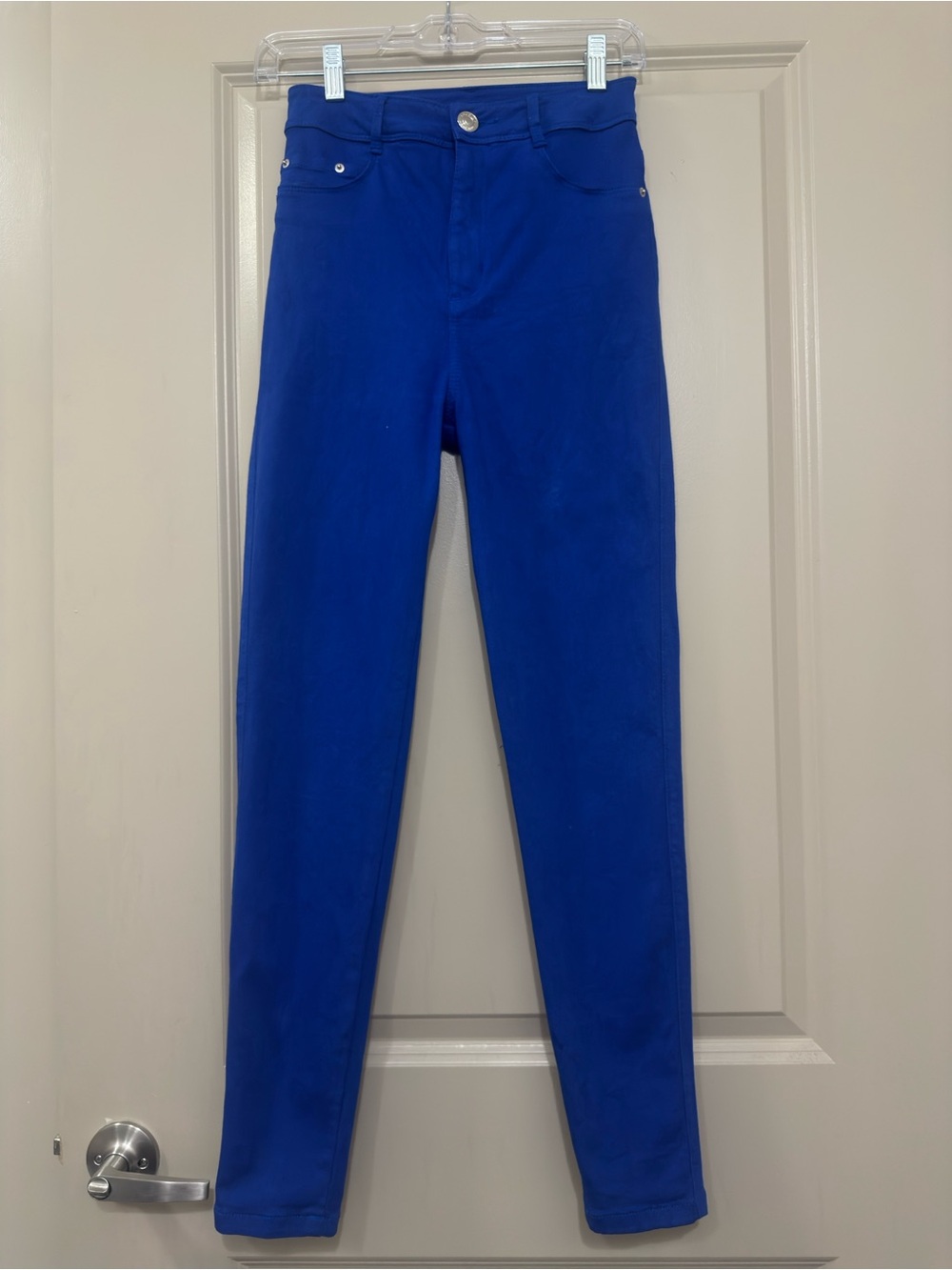 Studio F Royal Blue Skinny Jeans Size 6 (Fits S/2), High Waist